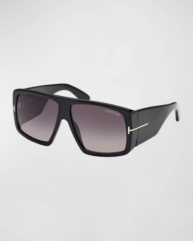 Raven Gradient Logo Square Acetate Sunglasses